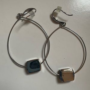 Pre-owned silver hoop earrings from White House black market.